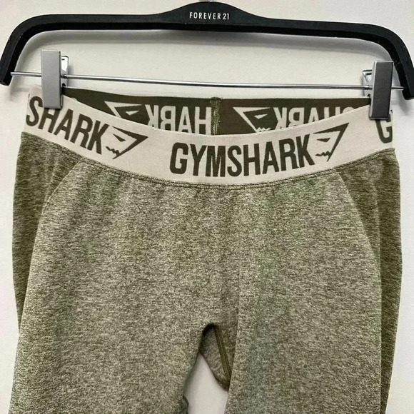 Gymshark Flex Leggings Mid Rise Olive Green Women's  Size M - Picture 4 of 14